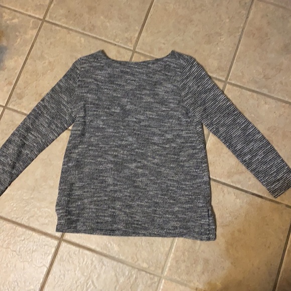 Loft black and white long sleeve shirt size small petite - Picture 3 of 3